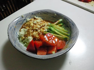 ひんやり豆腐のごまだれ冷やし中華